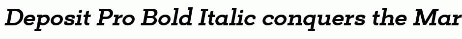 Deposit Pro Bold Italic