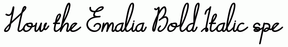 Emalia Bold Italic