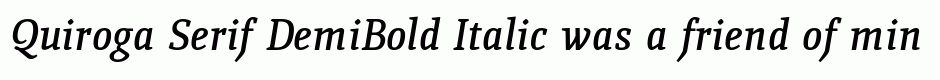 Quiroga Serif DemiBold Italic