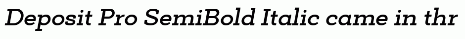 Deposit Pro SemiBold Italic