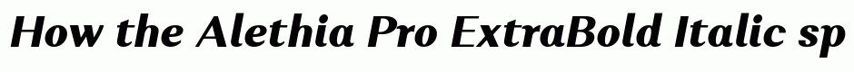 Alethia Pro ExtraBold Italic