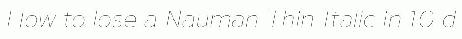 Nauman Thin Italic