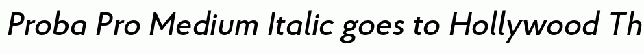 Proba Pro Medium Italic