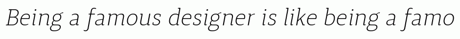 Synerga Pro ExtraLight Italic