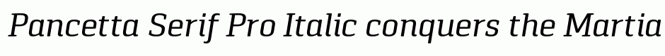 Pancetta Serif Pro Italic