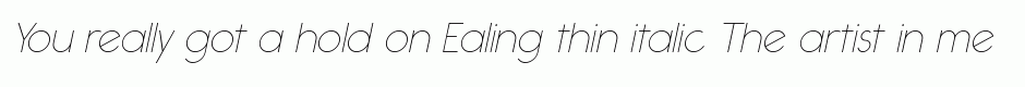 Ealing thin italic