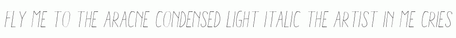 Aracne Condensed Light Italic