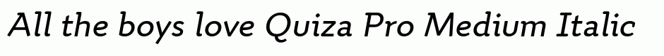 Quiza Pro Medium Italic