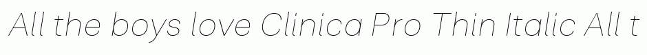 Clinica Pro Thin Italic