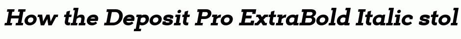 Deposit Pro ExtraBold Italic