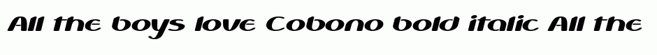 Cobono bold italic