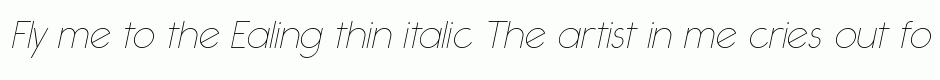 Ealing thin italic