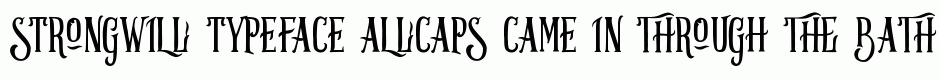 Strongwill Typeface Allcaps