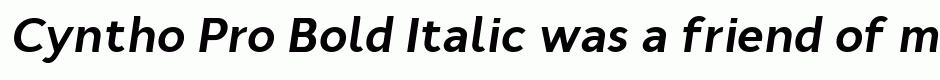 Cyntho Pro Bold Italic