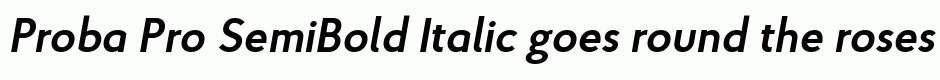 Proba Pro SemiBold Italic