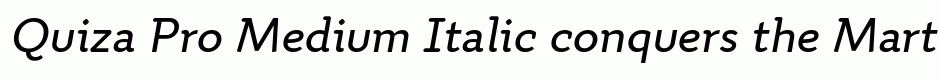 Quiza Pro Medium Italic