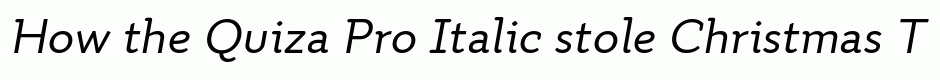 Quiza Pro Italic