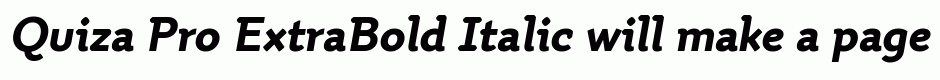 Quiza Pro ExtraBold Italic