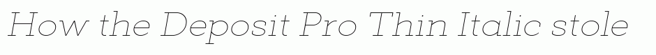 Deposit Pro Thin Italic