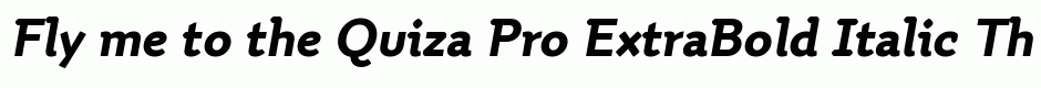 Quiza Pro ExtraBold Italic