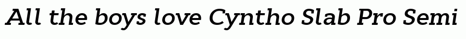 Cyntho Slab Pro SemiBold Italic