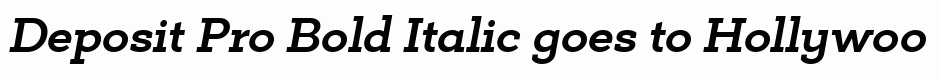 Deposit Pro Bold Italic