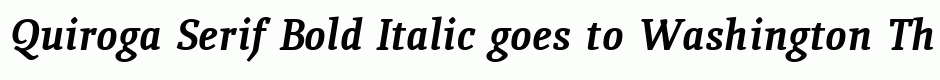 Quiroga Serif Bold Italic