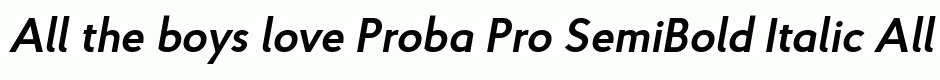 Proba Pro SemiBold Italic