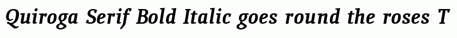 Quiroga Serif Bold Italic