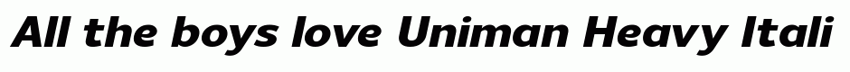 Uniman Heavy Italic