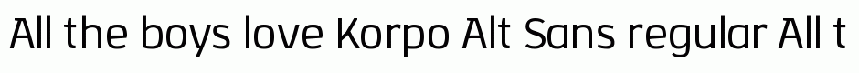 Korpo Alt Sans regular