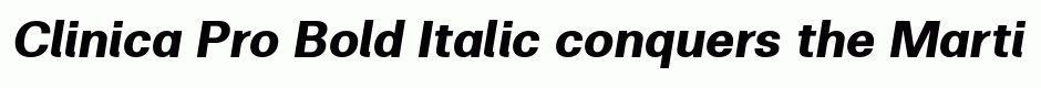 Clinica Pro Bold Italic