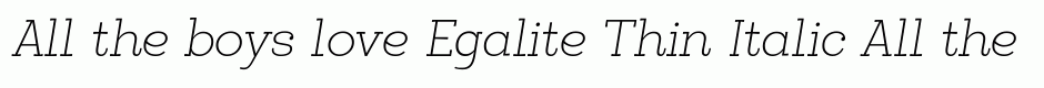 Egalite Thin Italic