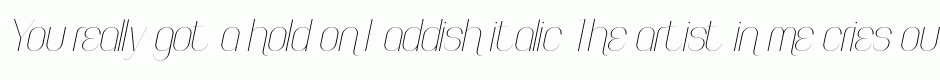 Faddish italic