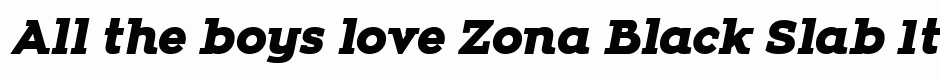 Zona Black Slab Italic