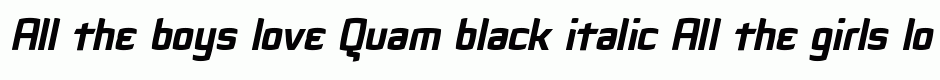 Quam black italic