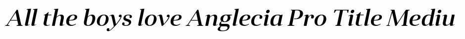 Anglecia Pro Title Medium Italic