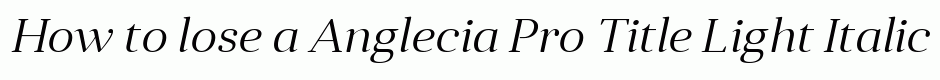 Anglecia Pro Title Light Italic