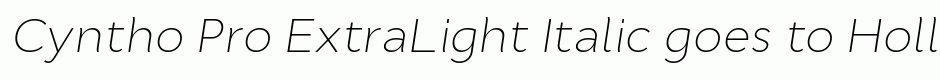 Cyntho Pro ExtraLight Italic