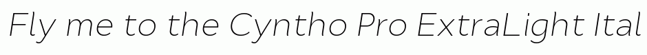 Cyntho Pro ExtraLight Italic