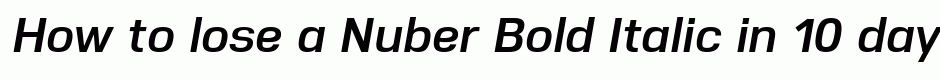 Nuber Bold Italic