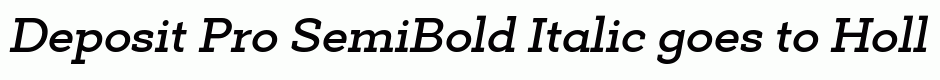 Deposit Pro SemiBold Italic