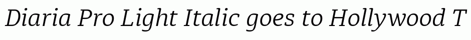 Diaria Pro Light Italic