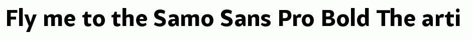 Samo Sans Pro Bold