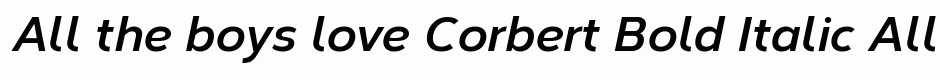 Corbert Bold Italic